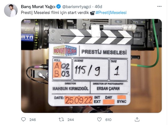 baris murat yagci yeni film projesi icin sete cikti